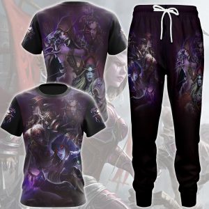 World Of Warcraft Sylvanas Windrunner Video Game All Over Printed T-shirt Tank Top Zip Hoodie Pullover Hoodie Hawaiian Shirt Beach Shorts Joggers   