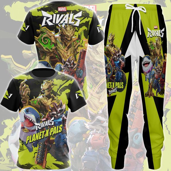 Marvel Rivals - Planet X Pals Video Game All Over Printed T-shirt Tank Top Zip Hoodie Pullover Hoodie Hawaiian Shirt Beach Shorts Joggers