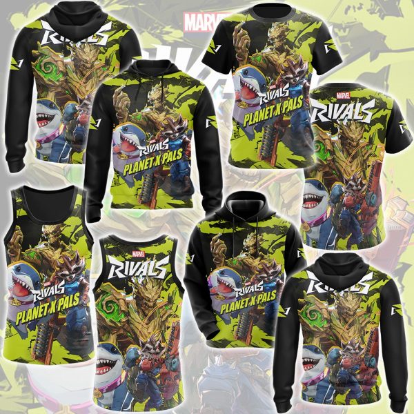 Marvel Rivals - Planet X Pals Video Game All Over Printed T-shirt Tank Top Zip Hoodie Pullover Hoodie Hawaiian Shirt Beach Shorts Joggers