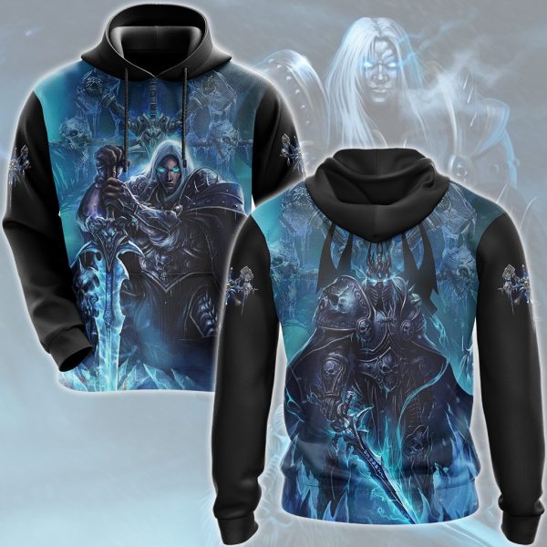 World Of Warcraft Arthas The Lich King Video Game All Over Printed T-shirt Tank Top Zip Hoodie Pullover Hoodie Hawaiian Shirt Beach Shorts Joggers Hoodie S