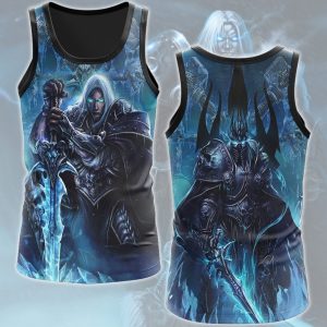 World Of Warcraft Arthas The Lich King Video Game All Over Printed T-shirt Tank Top Zip Hoodie Pullover Hoodie Hawaiian Shirt Beach Shorts Joggers Tank Top S 