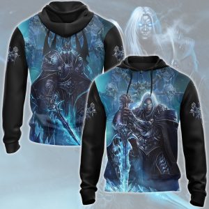 World Of Warcraft Arthas The Lich King Video Game All Over Printed T-shirt Tank Top Zip Hoodie Pullover Hoodie Hawaiian Shirt Beach Shorts Joggers Zip Hoodie S 