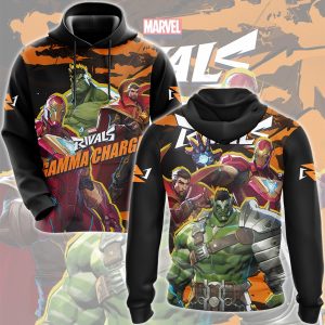 Marvel Rivals - Gamma Charge Video Game All Over Printed T-shirt Tank Top Zip Hoodie Pullover Hoodie Hawaiian Shirt Beach Shorts Joggers Hoodie S 