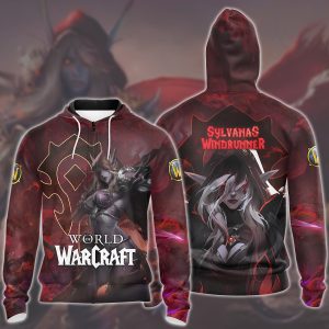 World Of Warcraft Sylvanas Windrunner Video Game All Over Printed T-shirt Tank Top Zip Hoodie Pullover Hoodie Hawaiian Shirt Beach Shorts Joggers Zip Hoodie S 