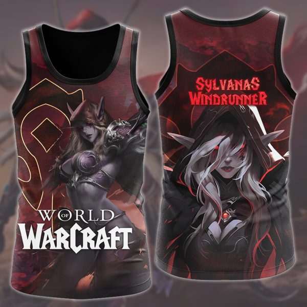 World Of Warcraft Sylvanas Windrunner Video Game All Over Printed T-shirt Tank Top Zip Hoodie Pullover Hoodie Hawaiian Shirt Beach Shorts Joggers Tank Top S