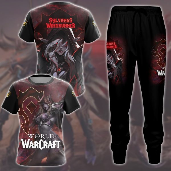 World Of Warcraft Sylvanas Windrunner Video Game All Over Printed T-shirt Tank Top Zip Hoodie Pullover Hoodie Hawaiian Shirt Beach Shorts Joggers