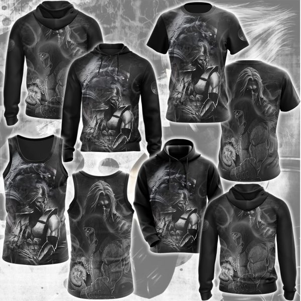 Mortal Kombat Smoke Video Game All Over Printed T-shirt Tank Top Zip Hoodie Pullover Hoodie Hawaiian Shirt Beach Shorts Joggers