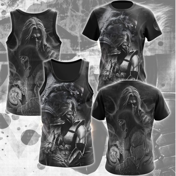 Mortal Kombat Smoke Video Game All Over Printed T-shirt Tank Top Zip Hoodie Pullover Hoodie Hawaiian Shirt Beach Shorts Joggers