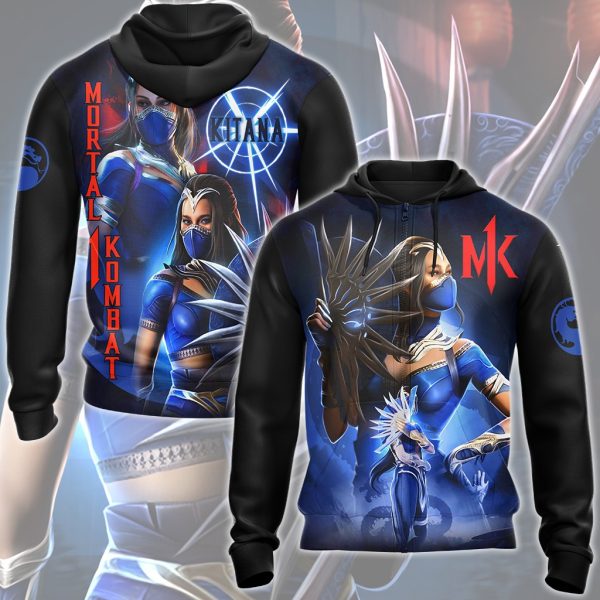 Mortal Kombat Kitana Video Game All Over Printed T-shirt Tank Top Zip Hoodie Pullover Hoodie Hawaiian Shirt Beach Shorts Joggers Zip Hoodie S