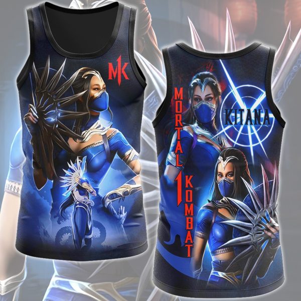 Mortal Kombat Kitana Video Game All Over Printed T-shirt Tank Top Zip Hoodie Pullover Hoodie Hawaiian Shirt Beach Shorts Joggers Tank Top S