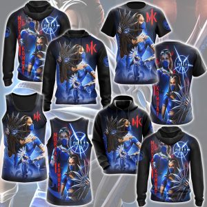 Mortal Kombat Kitana Video Game All Over Printed T-shirt Tank Top Zip Hoodie Pullover Hoodie Hawaiian Shirt Beach Shorts Joggers   