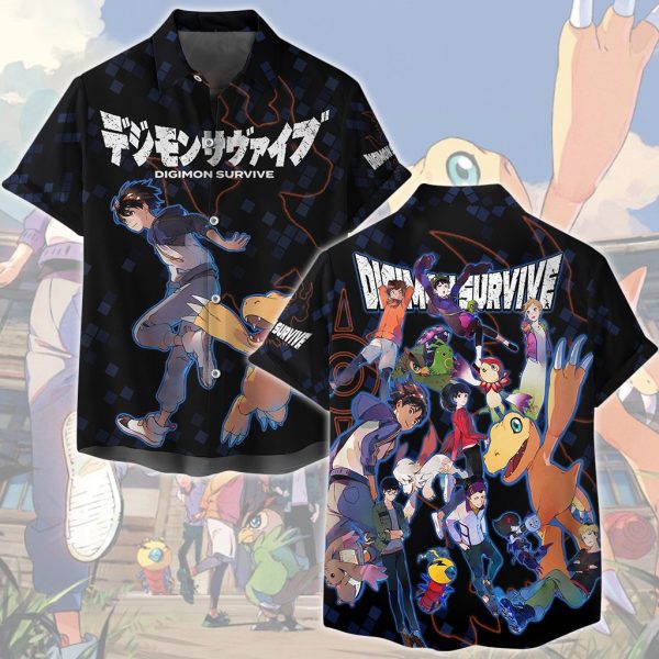 Digimon: Survive Video Game All Over Printed T-shirt Tank Top Zip Hoodie Pullover Hoodie Hawaiian Shirt Beach Shorts Joggers Hawaiian Shirt S