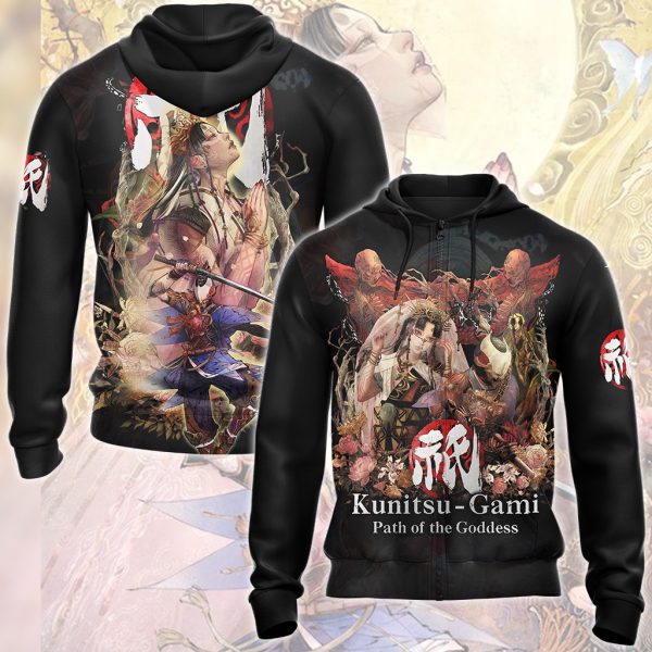 Kunitsu-Gami: Path of the Goddess Video Game All Over Printed T-shirt Tank Top Zip Hoodie Pullover Hoodie Hawaiian Shirt Beach Shorts Joggers Zip Hoodie S