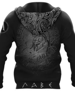 Spartan Hoodie ΜΟΛΩΝ ΛΑΒΕ Molon Labe Helmet Back