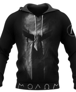 Spartan Hoodie ΜΟΛΩΝ ΛΑΒΕ Molon Labe Helmet Front