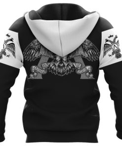 Spartan Hoodie Skull Double-headed Eagle Back