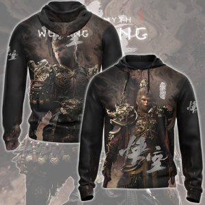 Black Myth: Wukong Video Game All Over Printed T-shirt Tank Top Zip Hoodie Pullover Hoodie Hawaiian Shirt Beach Shorts Joggers Zip Hoodie S 