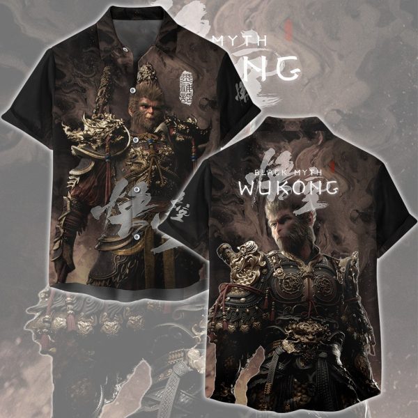 Black Myth: Wukong Video Game All Over Printed T-shirt Tank Top Zip Hoodie Pullover Hoodie Hawaiian Shirt Beach Shorts Joggers Hawaiian Shirt S