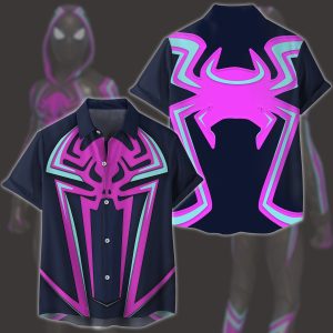 Marvel's Spider-Man 2 Miles Morales 2099 Suit Cosplay Video Game All Over Printed T-shirt Tank Top Zip Hoodie Pullover Hoodie Hawaiian Shirt Beach Shorts Joggers Hawaiian Shirt S 