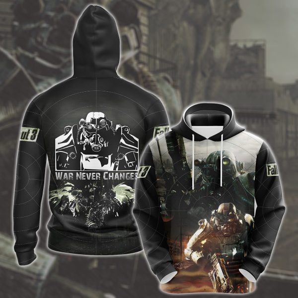 Fallout 3 Video Game All Over Printed T-shirt Tank Top Zip Hoodie Pullover Hoodie Hawaiian Shirt Beach Shorts Joggers Hoodie S