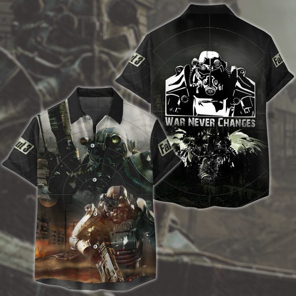 Fallout 3 Video Game All Over Printed T-shirt Tank Top Zip Hoodie Pullover Hoodie Hawaiian Shirt Beach Shorts Joggers Hawaiian Shirt S