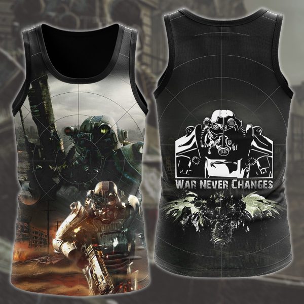 Fallout 3 Video Game All Over Printed T-shirt Tank Top Zip Hoodie Pullover Hoodie Hawaiian Shirt Beach Shorts Joggers Tank Top S