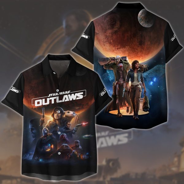 Star Wars Outlaws Video Game All Over Printed T-shirt Tank Top Zip Hoodie Pullover Hoodie Hawaiian Shirt Beach Shorts Joggers Hawaiian Shirt S