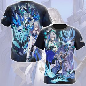 Honkai: Star Rail Bronya Video Game All Over Printed T-shirt Tank Top Zip Hoodie Pullover Hoodie Hawaiian Shirt Beach Shorts Joggers T-shirt S 