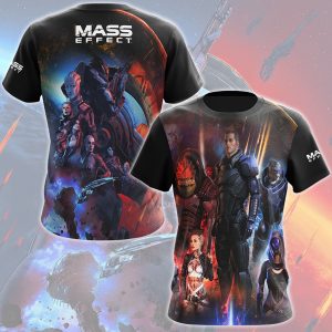 Mass Effect Legendary Edition Video Game All Over Printed T-shirt Tank Top Zip Hoodie Pullover Hoodie Hawaiian Shirt Beach Shorts Joggers T-shirt S