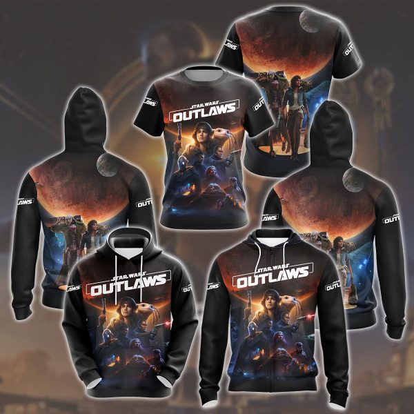 Star Wars Outlaws Video Game All Over Printed T-shirt Tank Top Zip Hoodie Pullover Hoodie Hawaiian Shirt Beach Shorts Joggers