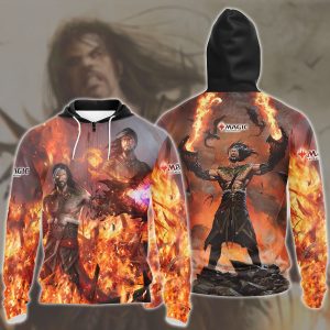 Magic: The Gathering Sarkhan Vol Video Game All Over Printed T-shirt Tank Top Zip Hoodie Pullover Hoodie Hawaiian Shirt Beach Shorts Joggers Zip Hoodie S 