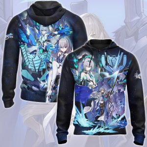 Honkai: Star Rail Bronya Video Game All Over Printed T-shirt Tank Top Zip Hoodie Pullover Hoodie Hawaiian Shirt Beach Shorts Joggers Zip Hoodie S 