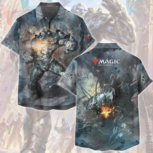 Magic: The Gathering Karn The Silver Golem Video Game All Over Printed T-shirt Tank Top Zip Hoodie Pullover Hoodie Hawaiian Shirt Beach Shorts Joggers Hawaiian Shirt S