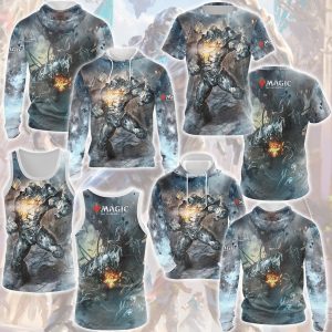 Magic: The Gathering Karn The Silver Golem Video Game All Over Printed T-shirt Tank Top Zip Hoodie Pullover Hoodie Hawaiian Shirt Beach Shorts Joggers   