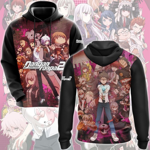 Danganronpa 2 Video Game All Over Printed T-shirt Tank Top Zip Hoodie Pullover Hoodie Hawaiian Shirt Beach Shorts Joggers Hoodie S