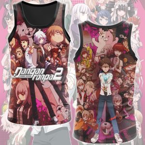 Danganronpa 2 Video Game All Over Printed T-shirt Tank Top Zip Hoodie Pullover Hoodie Hawaiian Shirt Beach Shorts Joggers Tank Top S 