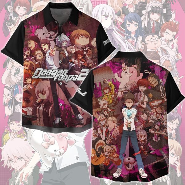 Danganronpa 2 Video Game All Over Printed T-shirt Tank Top Zip Hoodie Pullover Hoodie Hawaiian Shirt Beach Shorts Joggers Hawaiian Shirt S