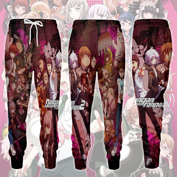 Danganronpa 2 Video Game All Over Printed T-shirt Tank Top Zip Hoodie Pullover Hoodie Hawaiian Shirt Beach Shorts Joggers Joggers S