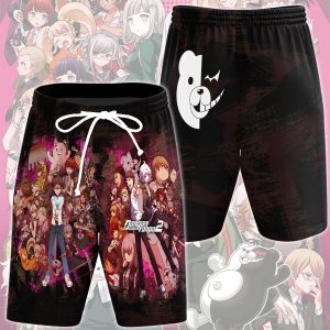 Danganronpa 2 Video Game All Over Printed T-shirt Tank Top Zip Hoodie Pullover Hoodie Hawaiian Shirt Beach Shorts Joggers Beach Shorts S 