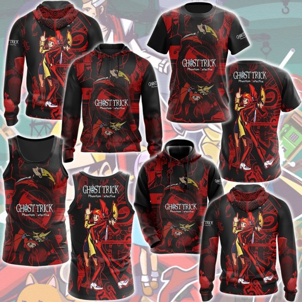 Ghost Trick: Phantom Detective Video Game All Over Printed T-shirt Tank Top Zip Hoodie Pullover Hoodie Hawaiian Shirt Beach Shorts Joggers