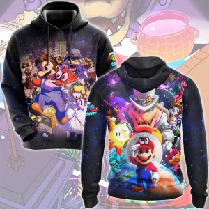 Super Mario Odyssey Video Game All Over Printed T-shirt Tank Top Zip Hoodie Pullover Hoodie Hawaiian Shirt Beach Shorts Joggers Hoodie S 