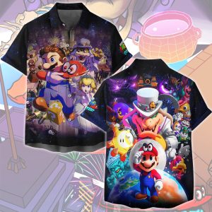 Super Mario Odyssey Video Game All Over Printed T-shirt Tank Top Zip Hoodie Pullover Hoodie Hawaiian Shirt Beach Shorts Joggers Hawaiian Shirt S 