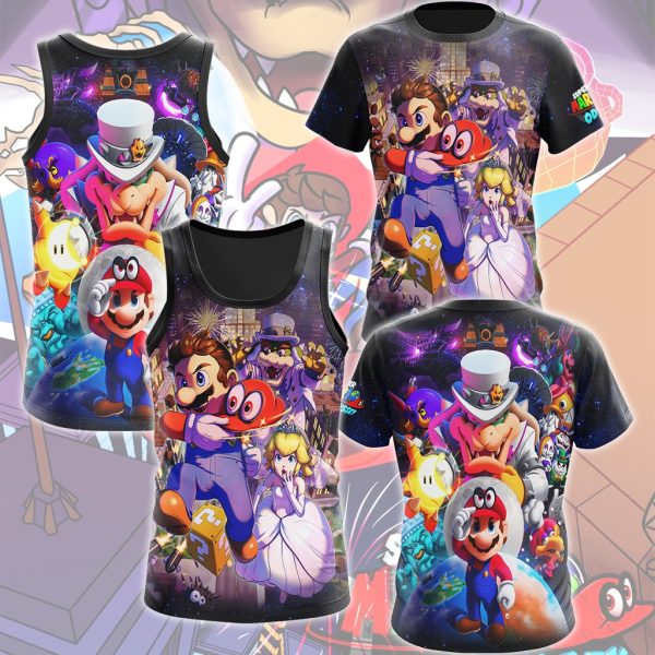 Super Mario Odyssey Video Game All Over Printed T-shirt Tank Top Zip Hoodie Pullover Hoodie Hawaiian Shirt Beach Shorts Joggers