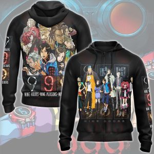 999: Nine Hours, Nine Persons, Nine Doors Video Game All Over Printed T-shirt Tank Top Zip Hoodie Pullover Hoodie Hawaiian Shirt Beach Shorts Joggers Zip Hoodie S 