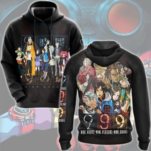 999: Nine Hours, Nine Persons, Nine Doors Video Game All Over Printed T-shirt Tank Top Zip Hoodie Pullover Hoodie Hawaiian Shirt Beach Shorts Joggers Hoodie S 