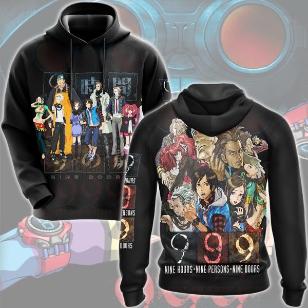 999: Nine Hours, Nine Persons, Nine Doors Video Game All Over Printed T-shirt Tank Top Zip Hoodie Pullover Hoodie Hawaiian Shirt Beach Shorts Joggers Hoodie S