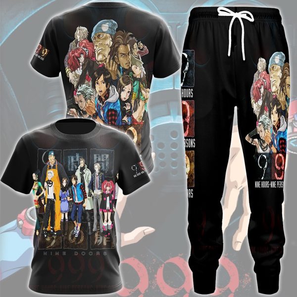 999: Nine Hours, Nine Persons, Nine Doors Video Game All Over Printed T-shirt Tank Top Zip Hoodie Pullover Hoodie Hawaiian Shirt Beach Shorts Joggers