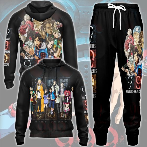 999: Nine Hours, Nine Persons, Nine Doors Video Game All Over Printed T-shirt Tank Top Zip Hoodie Pullover Hoodie Hawaiian Shirt Beach Shorts Joggers