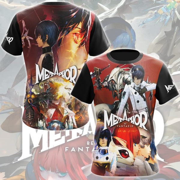 Metaphor: ReFantazio Video Game All Over Printed T-shirt Tank Top Zip Hoodie Pullover Hoodie Hawaiian Shirt Beach Shorts Joggers T-shirt S