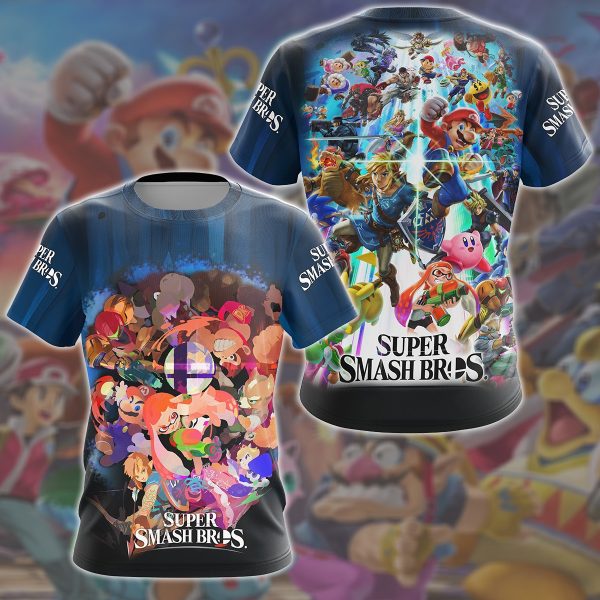 Super Smash Bros. Video Game All Over Printed T-shirt Tank Top Zip Hoodie Pullover Hoodie Hawaiian Shirt Beach Shorts Joggers T-shirt S